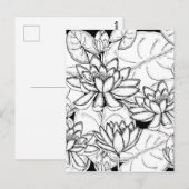 Kleur uw eigen Lotus Flowers Briefkaart (Voorkant / Achterkant)