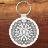 Kleur uw eigen MANDALA - kleurrijk boek 1 Sleutelhanger (Voorkant)