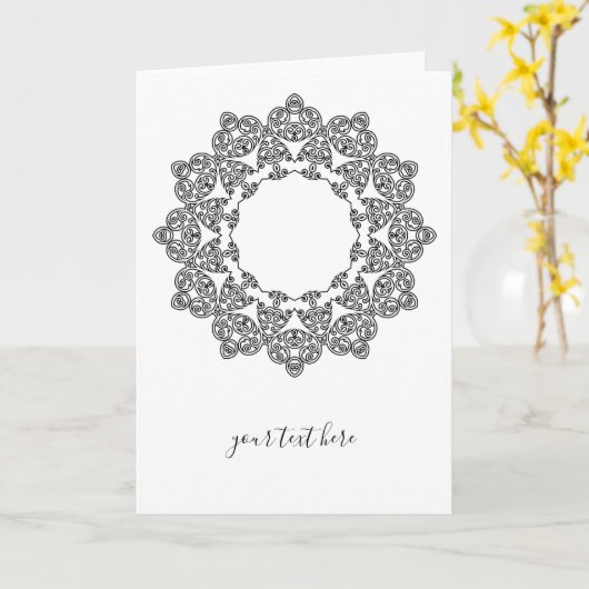 Kleur uw eigen MANDALA - kleurrijk boek 3 Kaart (Gele Bloem)