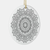 Kleur uw eigen MANDALA - kleurrijk boek 4 Keramisch Ornament (Rechts)