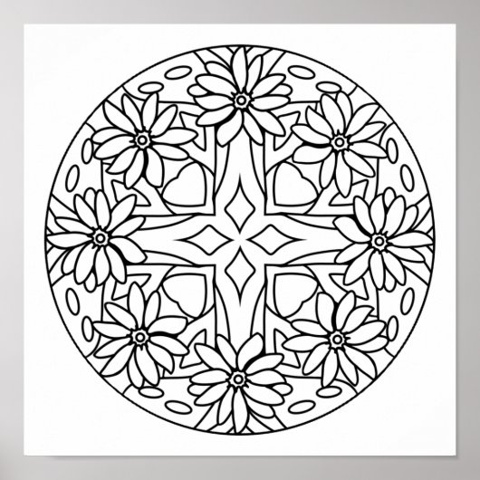 Kleur uw eigen mandala-poster poster (Voorkant)