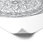 Kleur uw eigen Mandala Wall Art Poster - DY afdruk (Hoek)