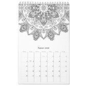 Kleur uw eigen mandalamatronen kalender (Jan 2026)