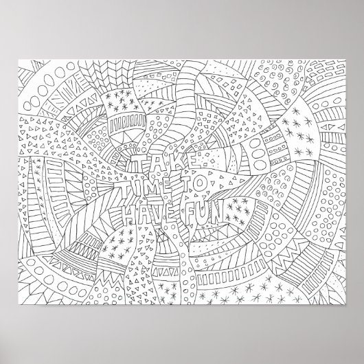 Kleur uw eigen ontspannende kunst poster (Voorkant)