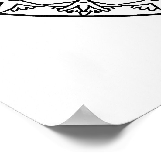 Kleur uw eigen palmboom Mandala Colour Poster (Hoek)