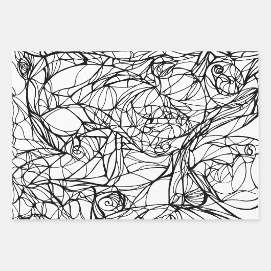 Kleur uw eigen papierlade met onmiddellijke verpak inpakpapier vel (Voorkant)