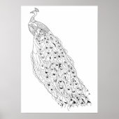 Kleur uw eigen Peacock Adult Colour Poster (Voorkant)