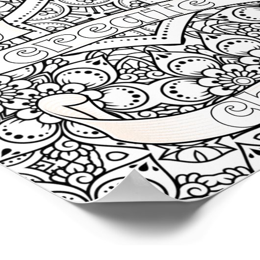 Kleur uw eigen Poster met positieve reacties (Hoek)