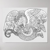 Kleur uw eigen Quetzacoatl Poster (Voorkant)