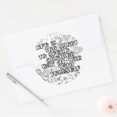 Kleur Uw Eigen Quote van het Sticker leven (Envelop)