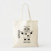 Kleur uw eigen robot Kinder persoonlijke kleuren Tote Bag (Voorkant)