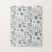 Kleur uw eigen vlinders zwart-wit legpuzzel (Verticaal)