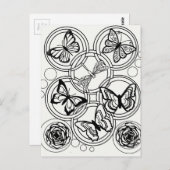 Kleur uw eigen volwassen kleurtiener briefkaart (Voorkant / Achterkant)