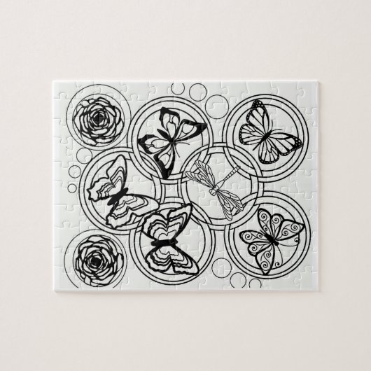 Kleur uw eigen volwassen kleurtiener legpuzzel (Horizontaal)