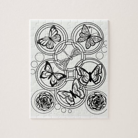 Kleur uw eigen volwassen kleurtiener legpuzzel (Verticaal)