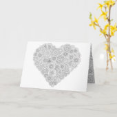 Kleur uw eigen Wenskaart van het hart Kaart (Gele Bloem)