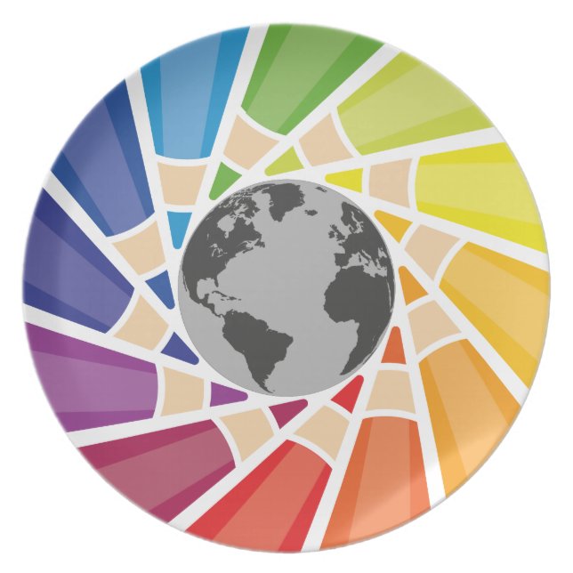 Kleur uw eigen wereld bord (Voorkant)