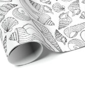 Kleur uw eigen zeeschelpen cadeaupapier (Rol Hoek)