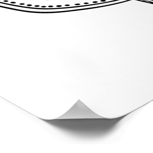 Kleur uw eigen zwart-wit Mandala Poster (Hoek)