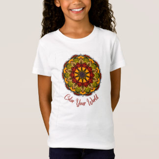 Kleur Uw Wereld Mandala Kinderkleding T-shirt