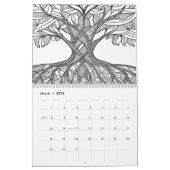 Kleur van agenda uw jaartomen kleuren kalender (Mar 2026)