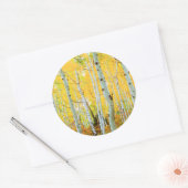 Kleur van de Aspen-bomen 1 Ronde Sticker (Envelop)