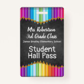 Kleur van de badkamer van Pencils/Hall Pass Badge (Voorkant)