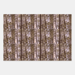Kleur van de bomen inpakpapier vel