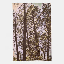 Kleur van de bomen theedoek