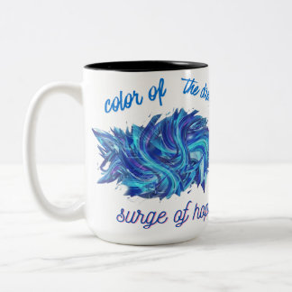 kleur van de droom tweekleurige koffiemok