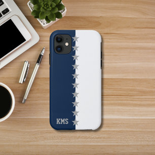 Kleur van de universiteit Navyblauw & Wit iPhone 11 Hoesje