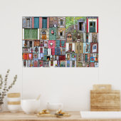 Kleur van deuren 36 x 24 poster (Keuken)