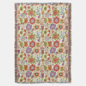 Kleur van Floral en Owl Deken (Voorkant Verticaal)