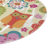 Kleur van Floral en Owl Snijplank (Hoek)