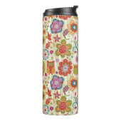 Kleur van Floral en Owl Thermosbeker (Gedraaid links)