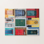 Kleur van gekleurde deuren legpuzzel (Horizontaal)