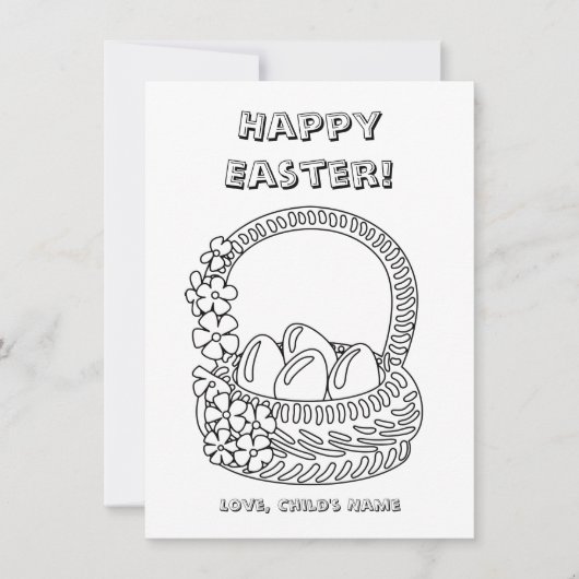 Kleur van het kind Uw eigen, gelukkige paasmandje (Voorkant)