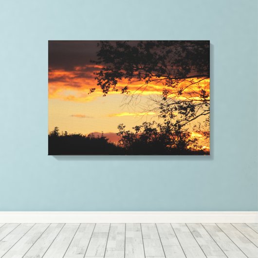 Kleur van het leven canvas afdruk (Insitu (Houten vloer))