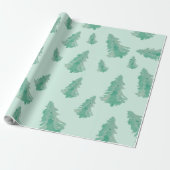 Kleur van kerstboomkleur Wrapping Papier groen (Uitgerold)