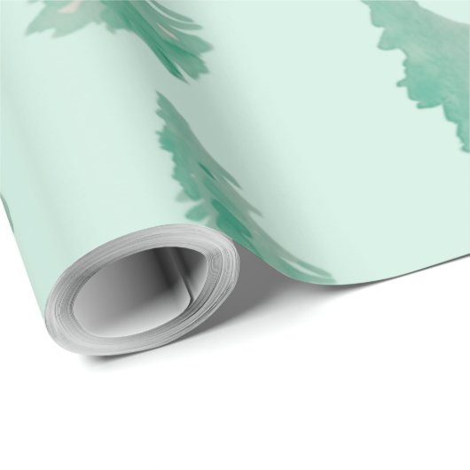 Kleur van kerstboomkleur Wrapping Papier groen (Rol Hoek)