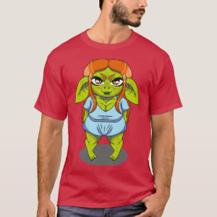 Kleur van klein gobberen meisje t-shirt