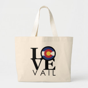 Kleur van Love Vail Grote Tote Bag