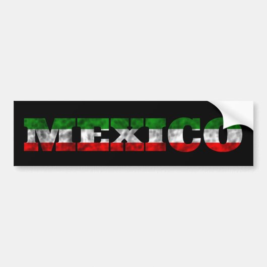 Kleur van Mexico-vlag Bumpersticker (Voorkant)