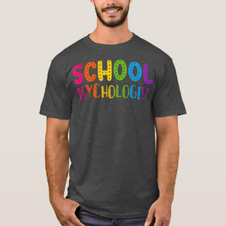 Kleur van psycholoog naar school Terug naar school T-shirt