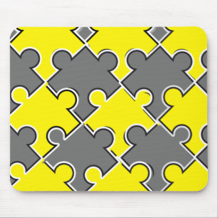 Kleur van puzzelstukjes van het jaar 2021 dat lich muismat