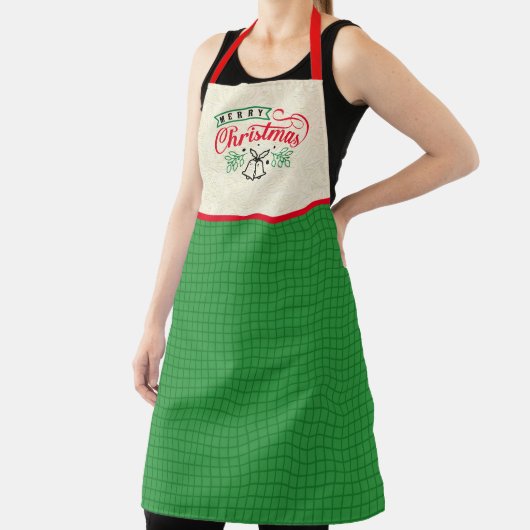 Kleur verander de tekst DIY Merry Kerstgeschenk Schort (Insitu)