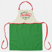 Kleur verander de tekst DIY Merry Kerstgeschenk Schort (Voorkant)