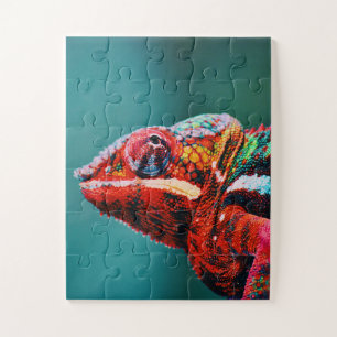 Kleur veranderende regenboogkameleon Reptile Legpuzzel