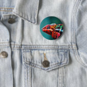 Kleur veranderende regenboogkameleon Reptile Ronde Button 5,7 Cm (In situ)