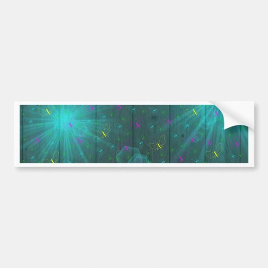 kleur vlinder bumpersticker (Voorkant)